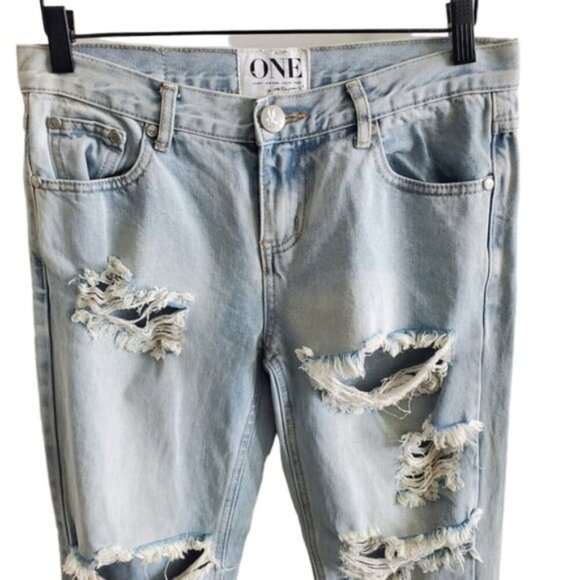 One Teaspoon Medium Rise Awesome Baggies Jeans Size 25 - Picture 4 of 11